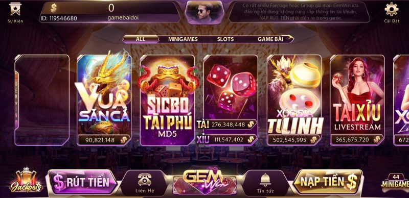 Những tiện ích khi tham gia game bài